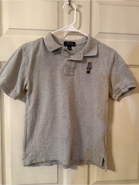 Polo Ralph Lauren Other - Polo by Ralph Lauren Boys' Gray Polo Shirt with Poli Bear Logo Boys 10/12